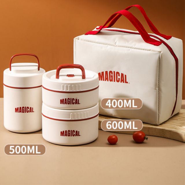 반리코 보온도시락 세트 400ml+500ml+600ml - 직장인 점심 솔루션