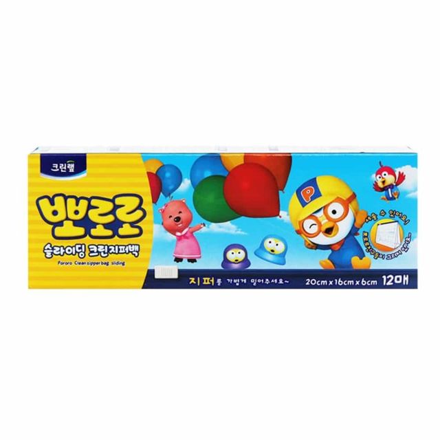 뽀로로 슬라이딩지퍼백 소 여행지퍼백 과일지퍼백