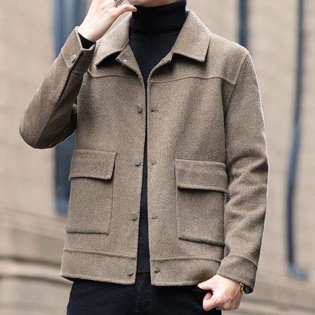 양면모직 남성 숏코트 가을겨울 카라넥 재킷