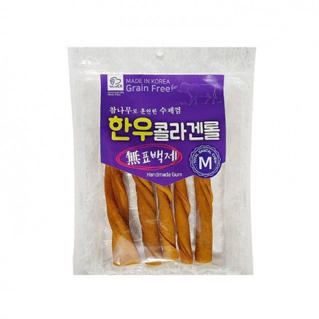 고단백질 한우 강아지껌 치석제거 콜라겐 롤 M - 개껌