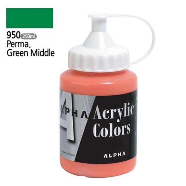 실버 아크릴물감 250mL 950 페르마그린미들 GWM