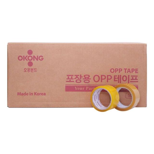 오공 OPP 박스 아크릴 투명 테이프 40M 50개 1박스