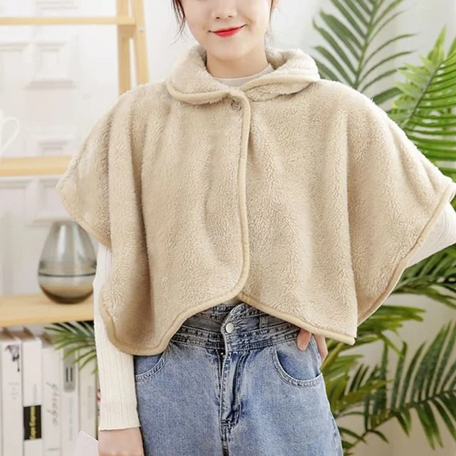 여성용 겨울 망토담요 블랭킷 방한 어깨워머 극세사 자켓