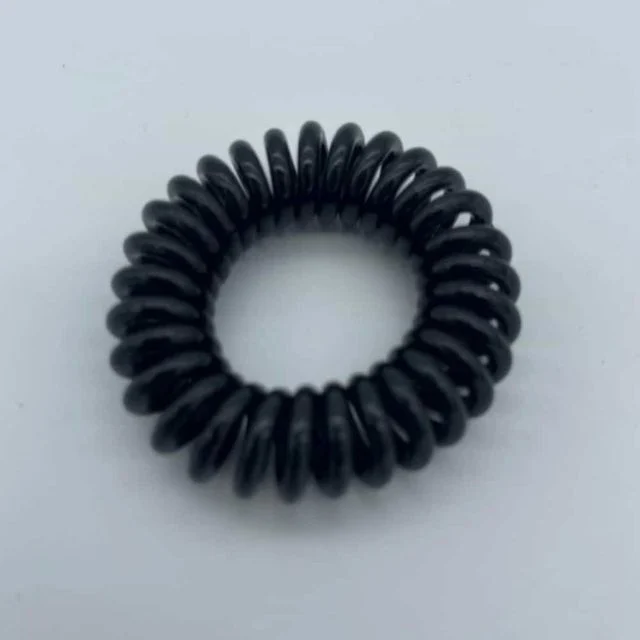 스프링 머리끈 검정 3.8cm 밴드고무줄 머리카락끈 머리묶는줄 헤어머리끈