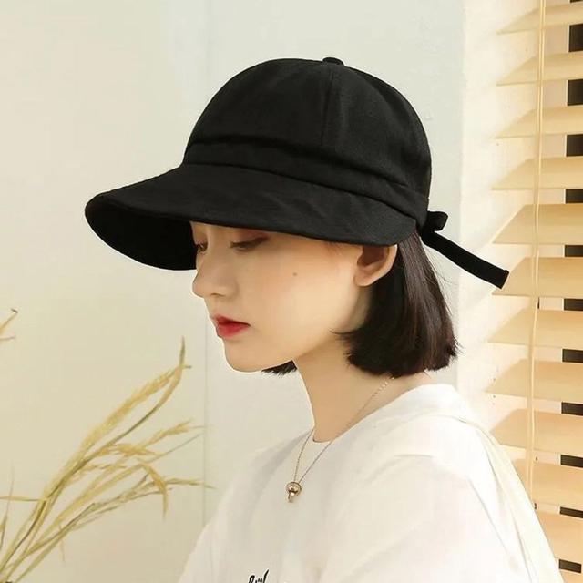 여성 데일리 썬캡 끈 조절 벙거지 모자 자외선 차단