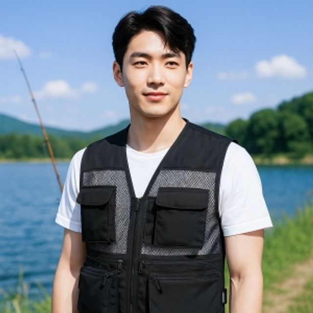초경량메쉬레저조끼XL낚시등산작업용조끼