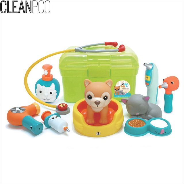 NEW 소프트 동물병원놀이세트 10pcs 정리