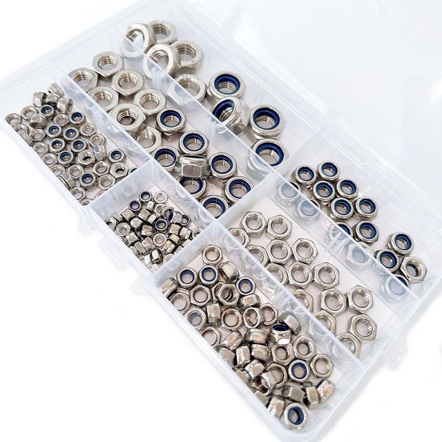육각너트 175pcs 풀림방지 락너트 스테인리스 너트
