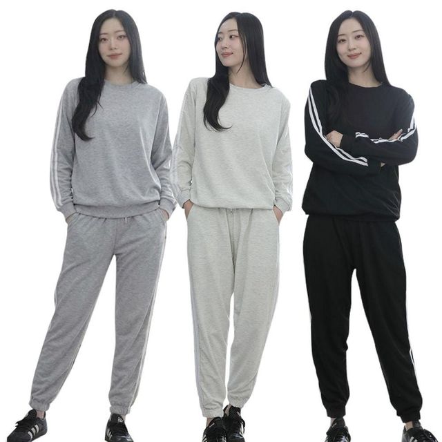 여성 트랙 츄리닝 세트 맨투맨 조거 팬츠 트레이닝 바지