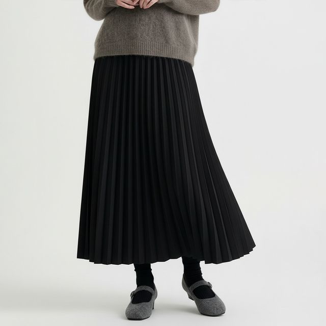 JEB-1007373 A라인 주름 여성 밴딩 롱 스커트
