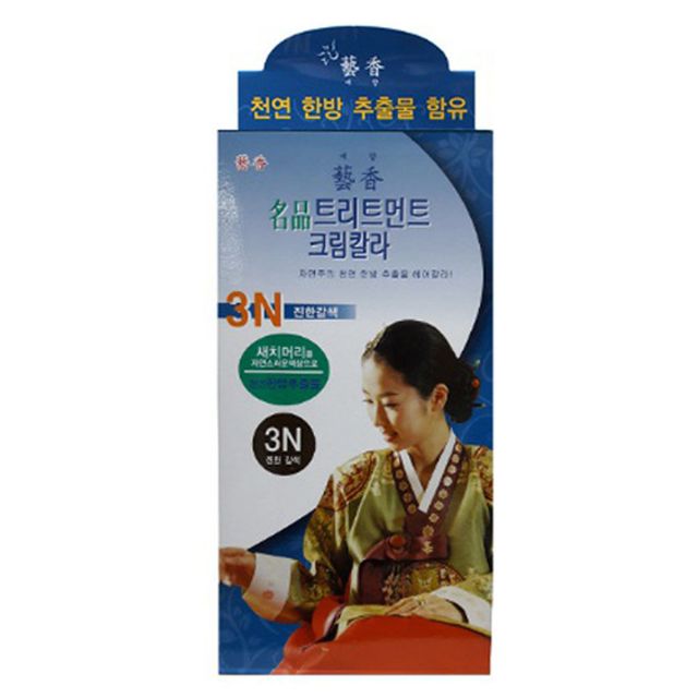 에향 헤어염색 크림칼라 한방 3N 진한갈색