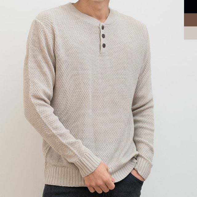 남자 니트 헨리넥 남성패션의류 데일리룩 캐주얼룩 옷