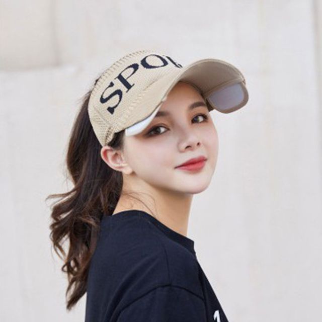 여성용 여름 스포츠 썬캡(베이지)
