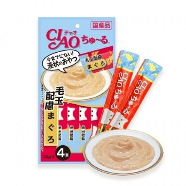 고양이간식 이나바 챠오츄르 헤어볼 참치 4p x 6개