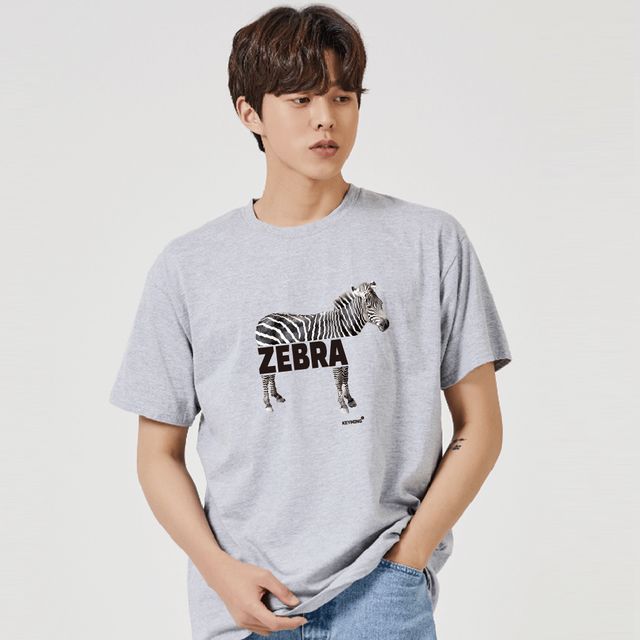 키밍 얼룩말 ZEBRA 그래픽 캐쥬얼 반팔티