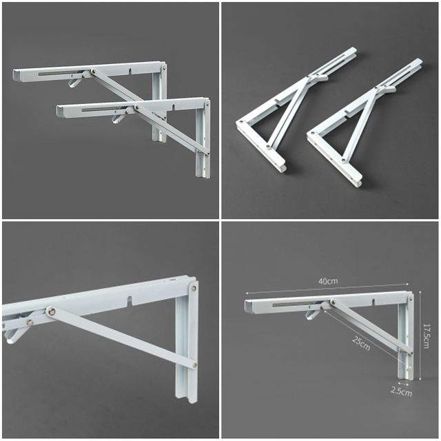 철물자재 벽고정 접이식 선반대 2p 40cm 선반브라켓