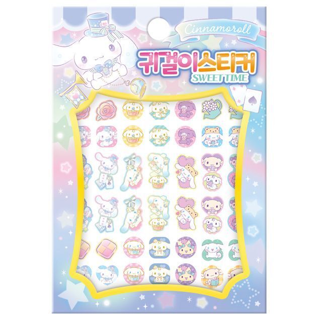 시나모롤 스윗타임 귀걸이 스티커 취미