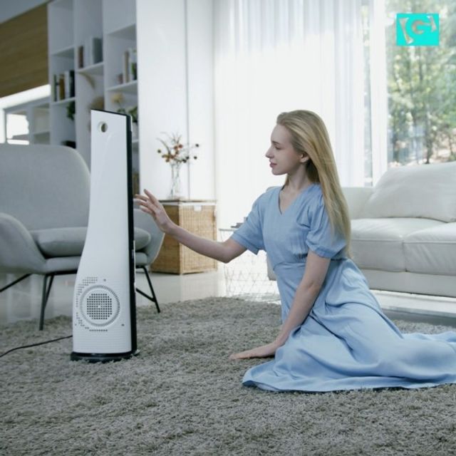 GEF 타워형 가정용선풍기 CF680R 날개 없는 저소음 선