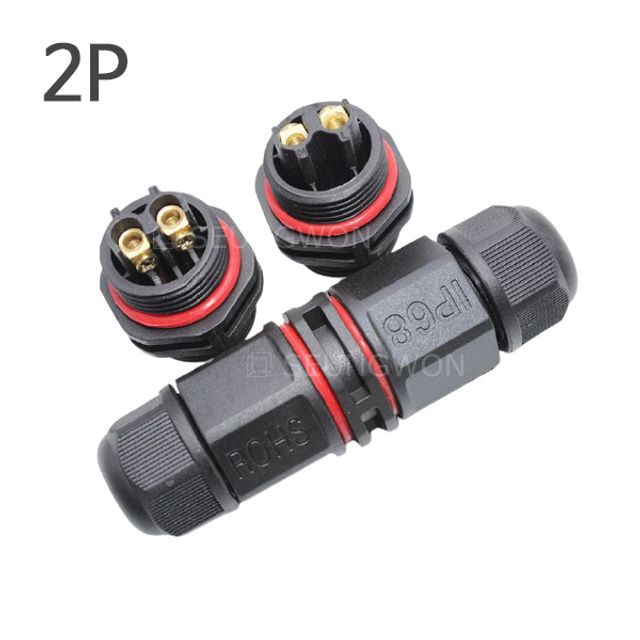 L20 방수형 커넥터 일자 2Pin SB1001