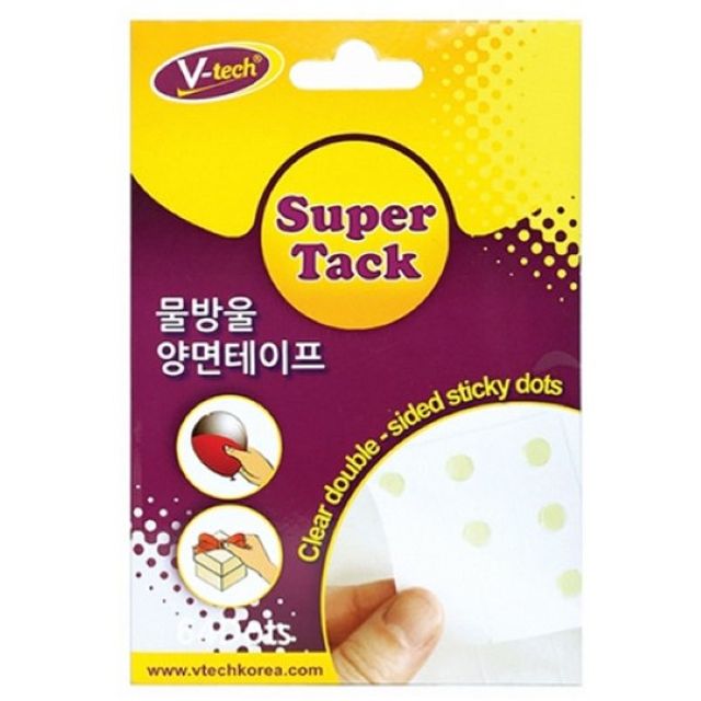 브이텍 VT-086 물방울 양면테이프 강력 투명 스티키닷