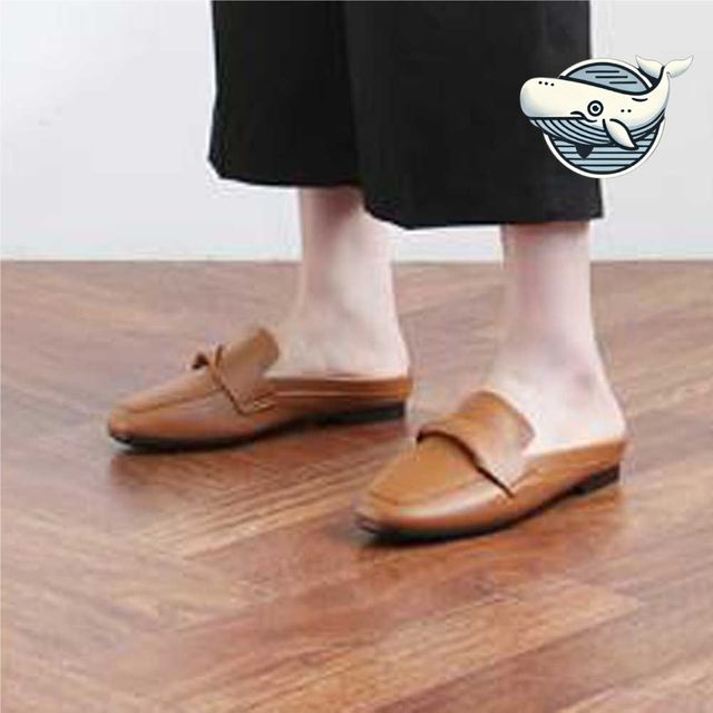 편안한 소가죽 슬리퍼 세련된 여성 블로퍼