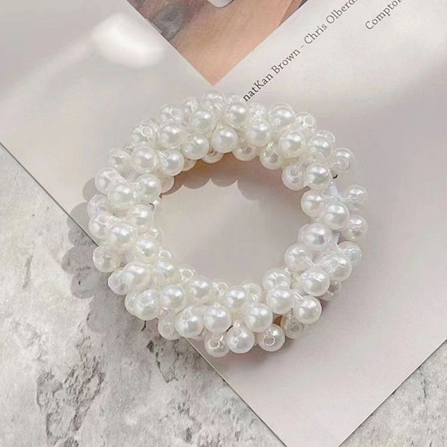 패션헤어끈 다양한연출 스타일맞는 헤어슈슈 반묶음 개성있게