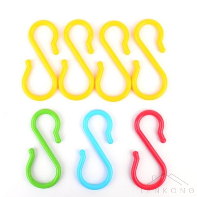 S자커텐걸이 주방용품걸이 플라스틱 컬러 S자고리