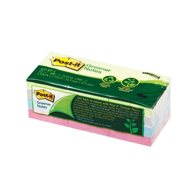 3M 포스트잇 노트 653 RPA 4색 51X38mm