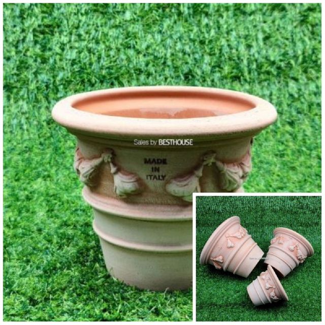 이탈리아 LS Roc수제 토분 더블링 15x12cm 이태리토분 수제화분 이태리화분 토기화분