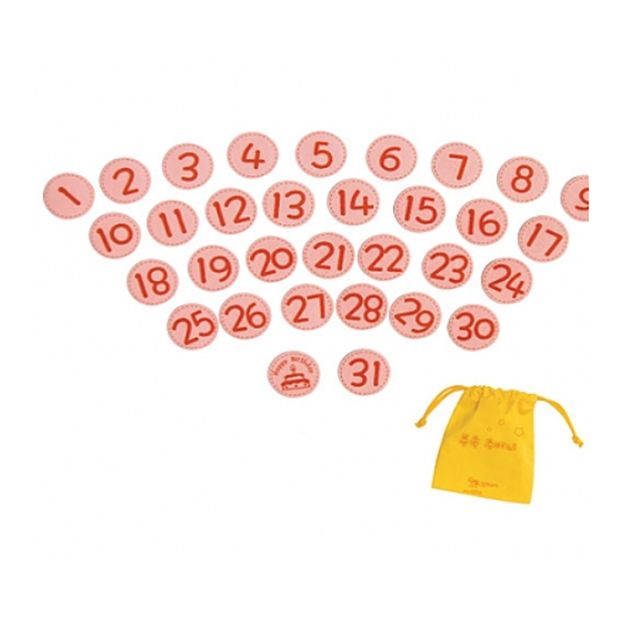 펠트 달력 날짜 (분홍)