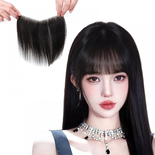 인모 부분가발 헤어라인 가발 접착식