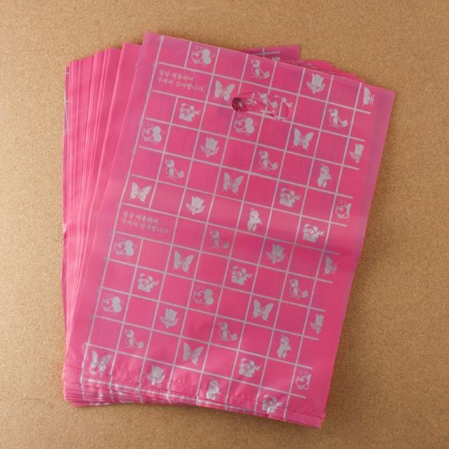 업소용 재활용 분리수거 100p 양장비닐봉투 핑크 30