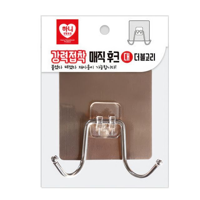 강력접착 매직후크 주방 욕실 소품 고리 벽 옷걸이 가방 행거