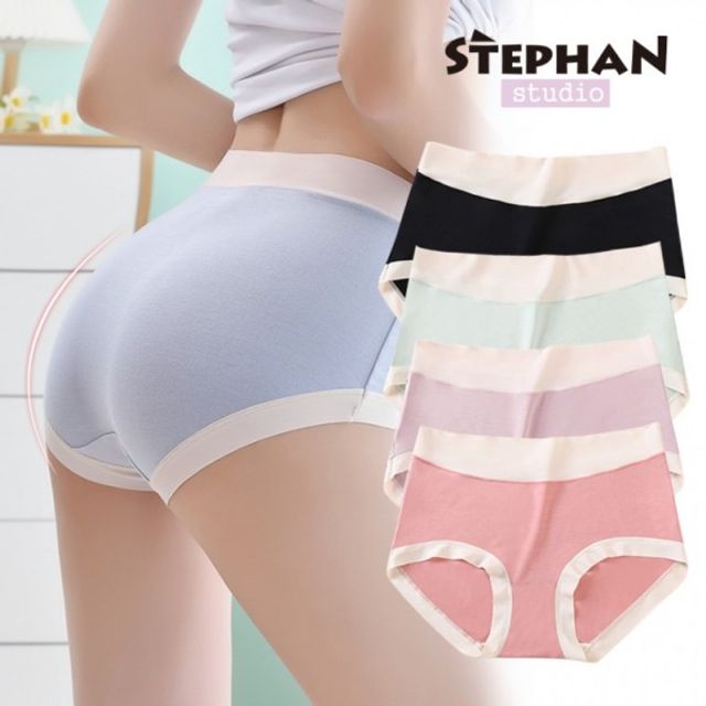 모달팬티 투톤 여성팬티 모달 부드러운 팬티 통기성