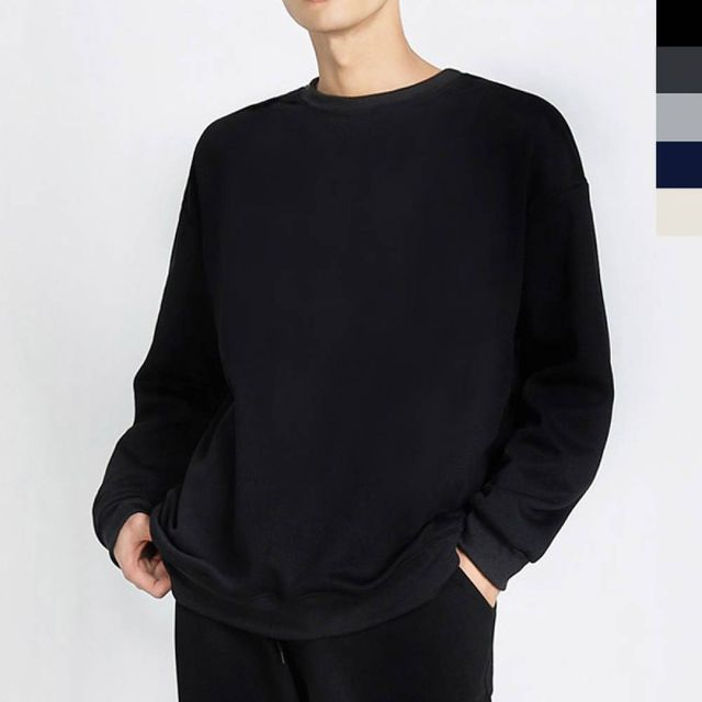 남자 기모 면 맨투맨 티셔츠, TBZ JJM-SS151 남성 긴팔