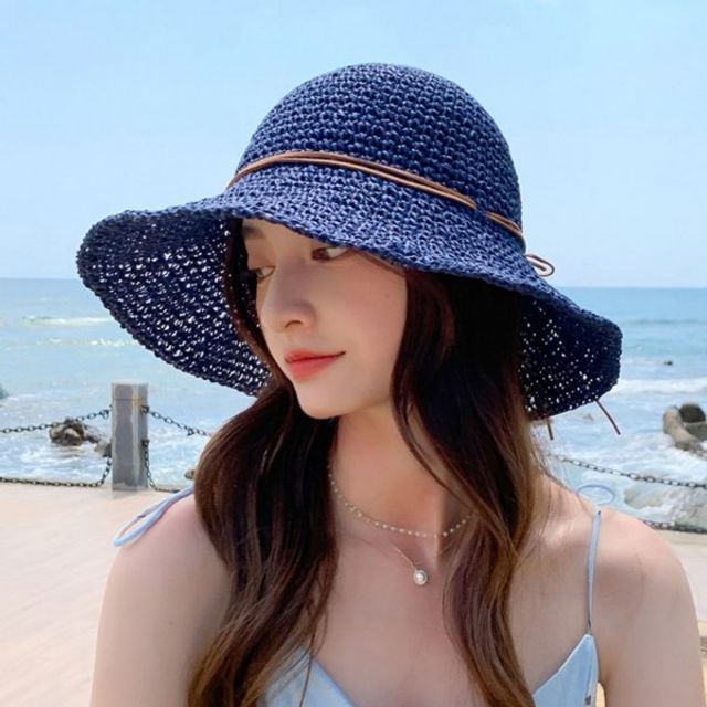 바캉스 모자 트렌디 왕골 라탄햇 여성