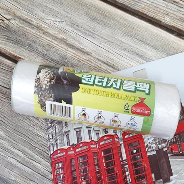 원터치 롤팩 100매 25x35 롤백 롤포장비닐 비닐포장봉투