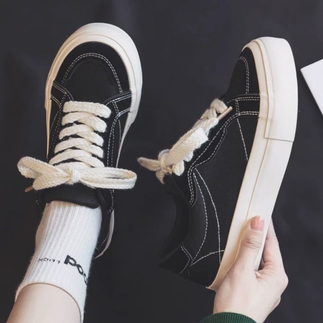 스티치 운동화 여성 보드화 캐주얼 신발 2컬러