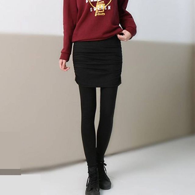 TBZ JJM-NS379 TR스판셔링치마레깅스 블랙2XL