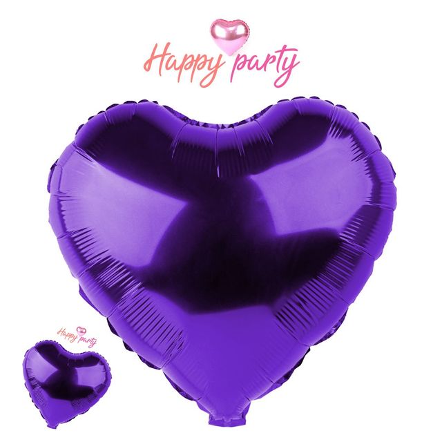 호일풍선 생일파티풍선 호일 모양풍선 하트 45cm 바이올렛