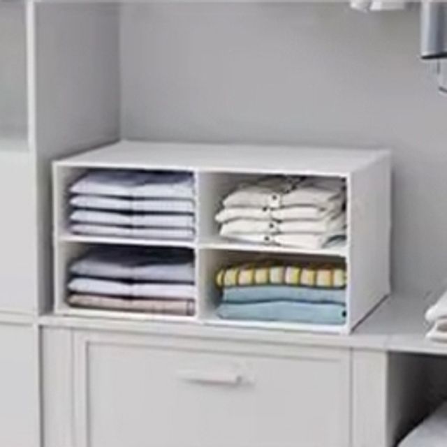 조립식 칸막이 옷정리함 옷장 정리 선반 2칸 2단 세트