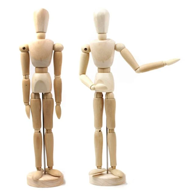 B구체관절 인형 대30cm 원목 나무 목각 사람모형