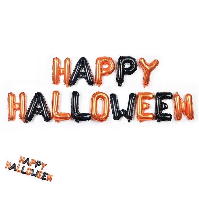 할로윈파티용품 할로윈소품 할로윈 풍선 HAPPY Halloween 세트 브론즈블랙
