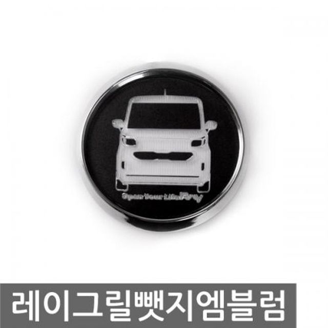 레이 차종 3D로고 그릴 뺏지 LED엠블럼