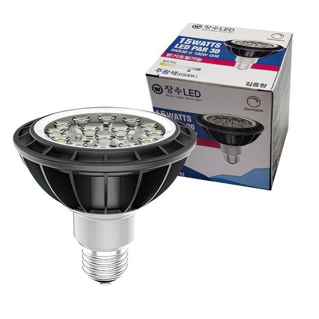 장수 LED PAR30 파30 파삼공 전구 집중형 주광색 디밍 방등