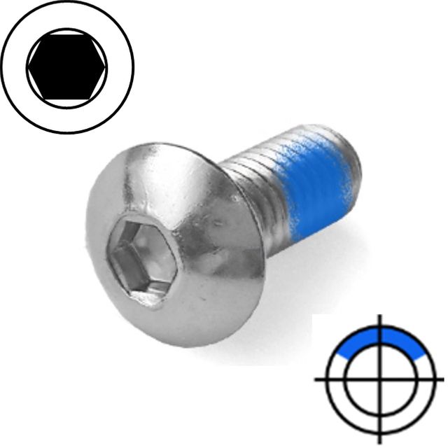 풀림방지볼트 둥근머리렌치 스텐 M5x8mm 100개
