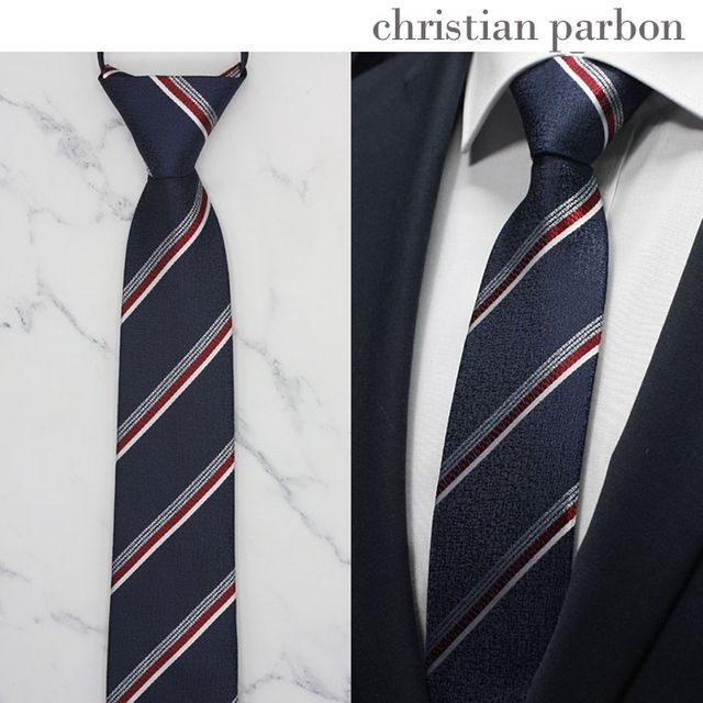 크리스티안 파본 사무직 4th stripes 자동넥타이 7cm