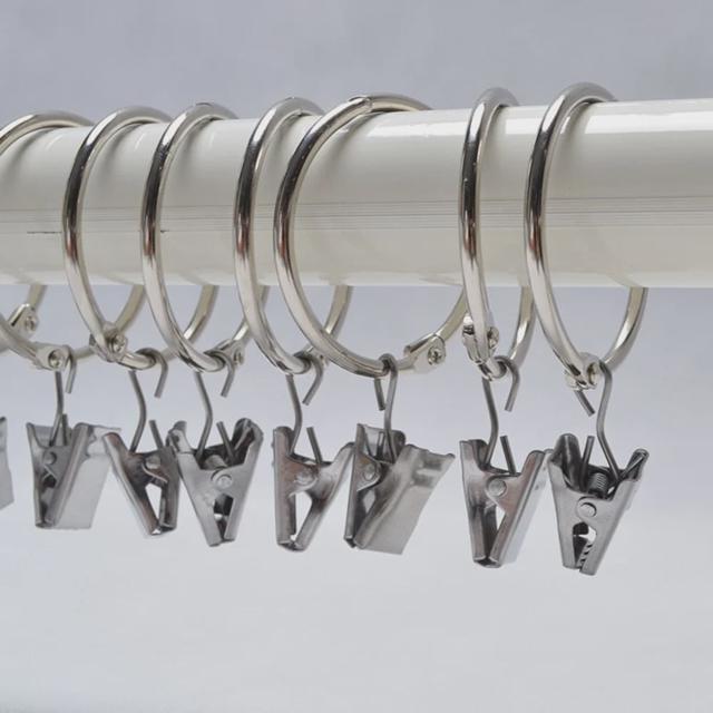 오픈형 커튼 집게링 내경 50mm 20pcs 후크 고리