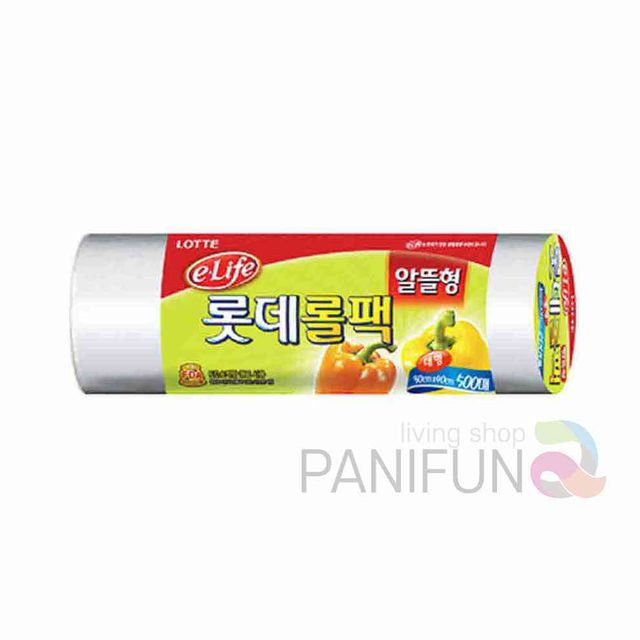 비닐롤팩 500매 식품용비닐 포장비닐 위생비닐 일회용비닐봉투 투명비닐