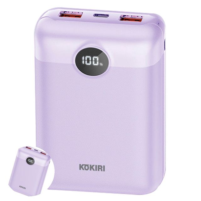 휴대용핸드폰배터리 사무실보조배터리 보조배터리 고속충전 LCD 20000mAh 3포트 퍼플